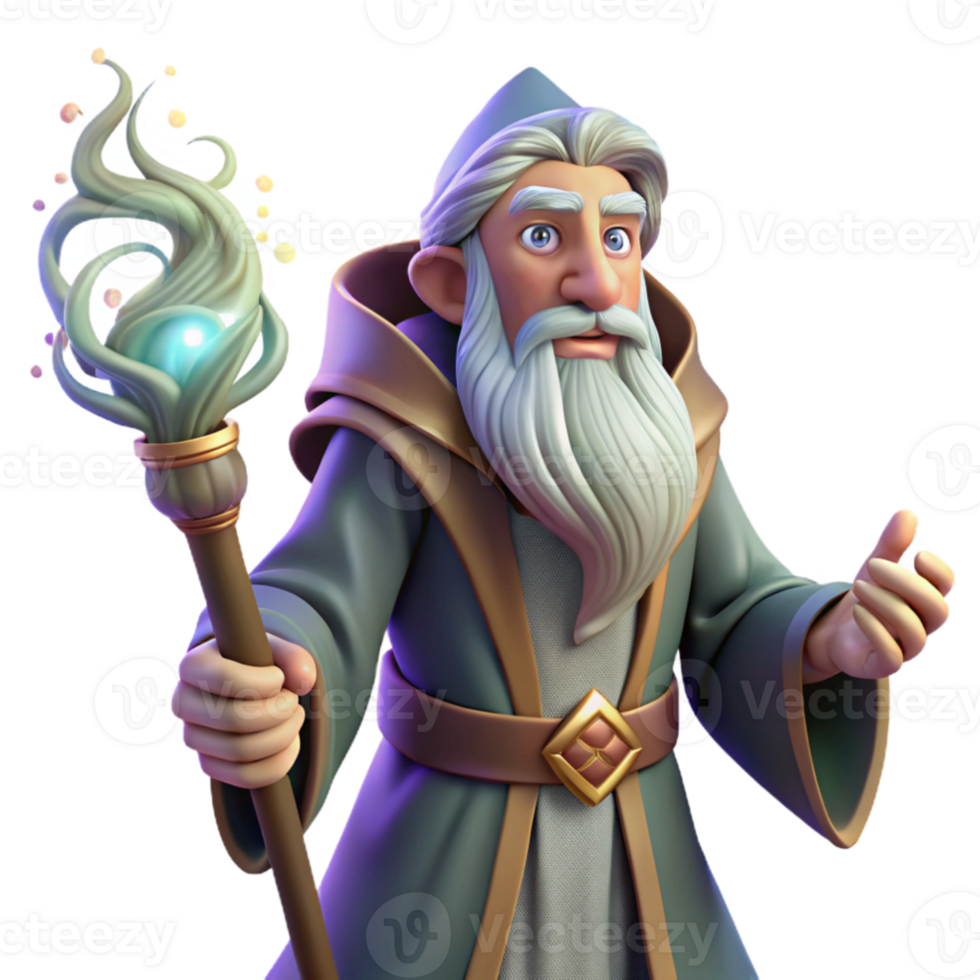 magnificent traditional vibrant abstract A wise old wizard with a long white beard and a staff of twisted oak, casting a spell of swirling arcane energy, illuminated by the ethereal glow of magic... png