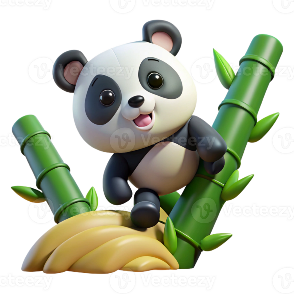serene contemporary extraordinary traditional A playful panda cub tumbling down a bamboo-covered hillside, soft, diffused lighting, cartoon style detailed exclusive png