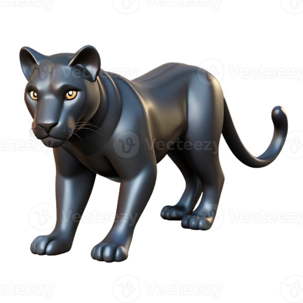 dramatic abstract beautiful modern A sleek black panther prowling through a dense jungle, dappled sunlight and shadow, Art Deco style professional high resolution png