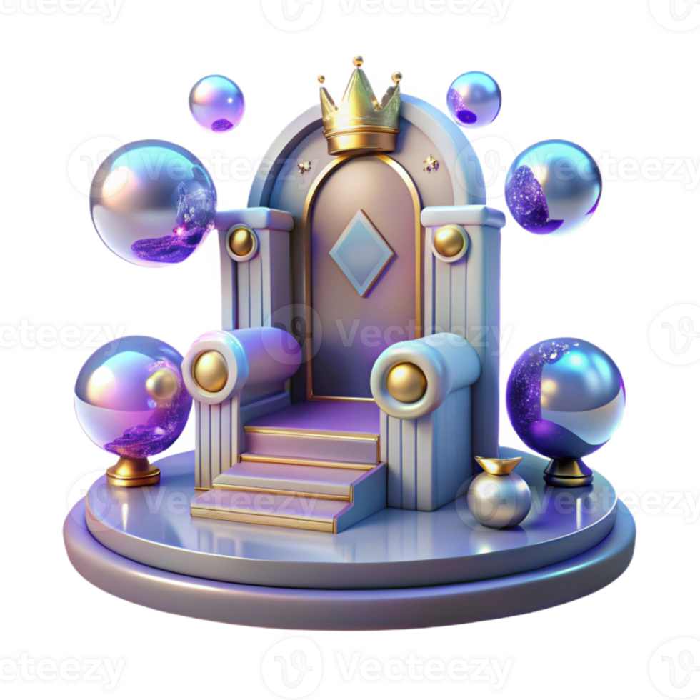 magnificent vintage beautiful artistic A futuristic throne room with holographic projections and floating orbs, regal and opulent style, dramatic lighting genuine detailed png