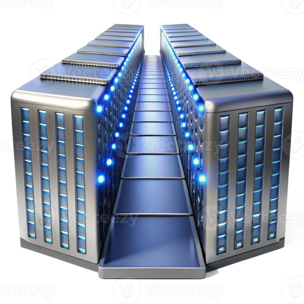 magnificent vintage elegant rustic A colossal, metallic server farm extending into infinity, illuminated by rows of blinking LED lights, in a minimalist style professional authentic png
