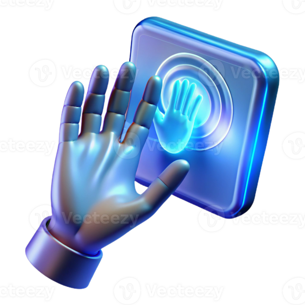 vibrant vintage vibrant vintage A pair of hands reaching out to touch a shimmering, holographic interface, illuminated by the cool blue light of the interface, in a futuristic style premium authentic png