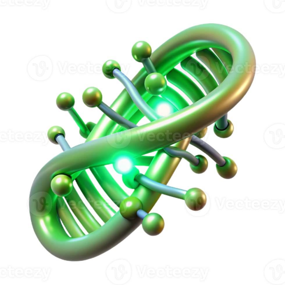 beautiful contemporary elegant vintage A DNA double helix transforming into a stream of binary code, illuminated by a soft, green light, in a biopunk style 4K exclusive png