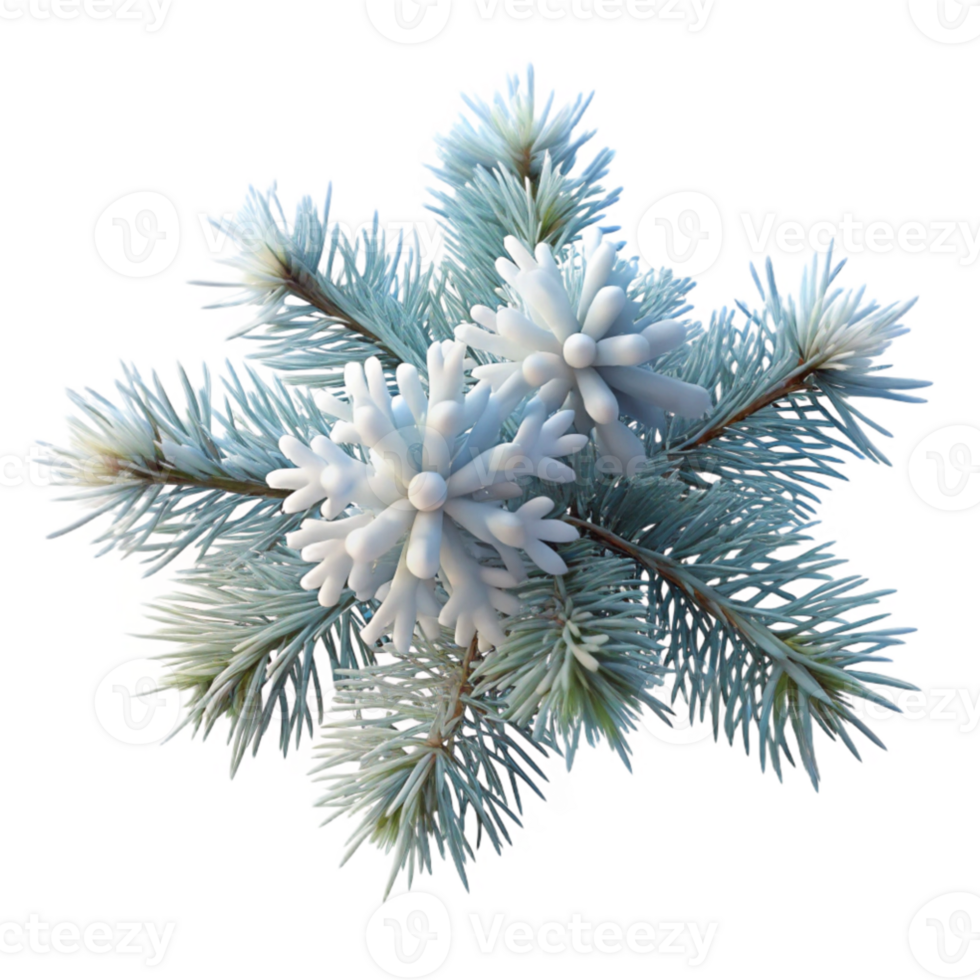 extraordinary minimalist impressive abstract A snow-covered pine branch, close-up, delicate snowflakes, soft lighting, winter wonderland style detailed high quality png