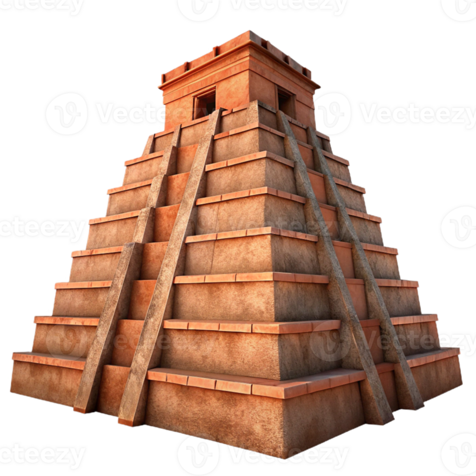 extraordinary artistic stunning minimalist An ancient Mesopotamian ziggurat, dusty and weathered texture, warm sunset lighting, historical and accurate style premium high resolution png