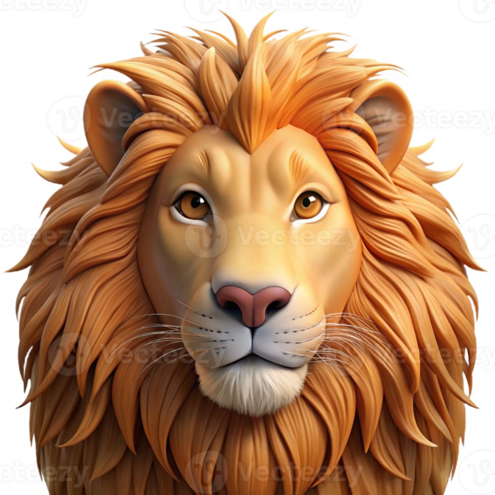 stunning creative wonderful modern A regal lion with a flowing mane, close-up portrait, hyperrealistic style, golden hour lighting high resolution high resolution png