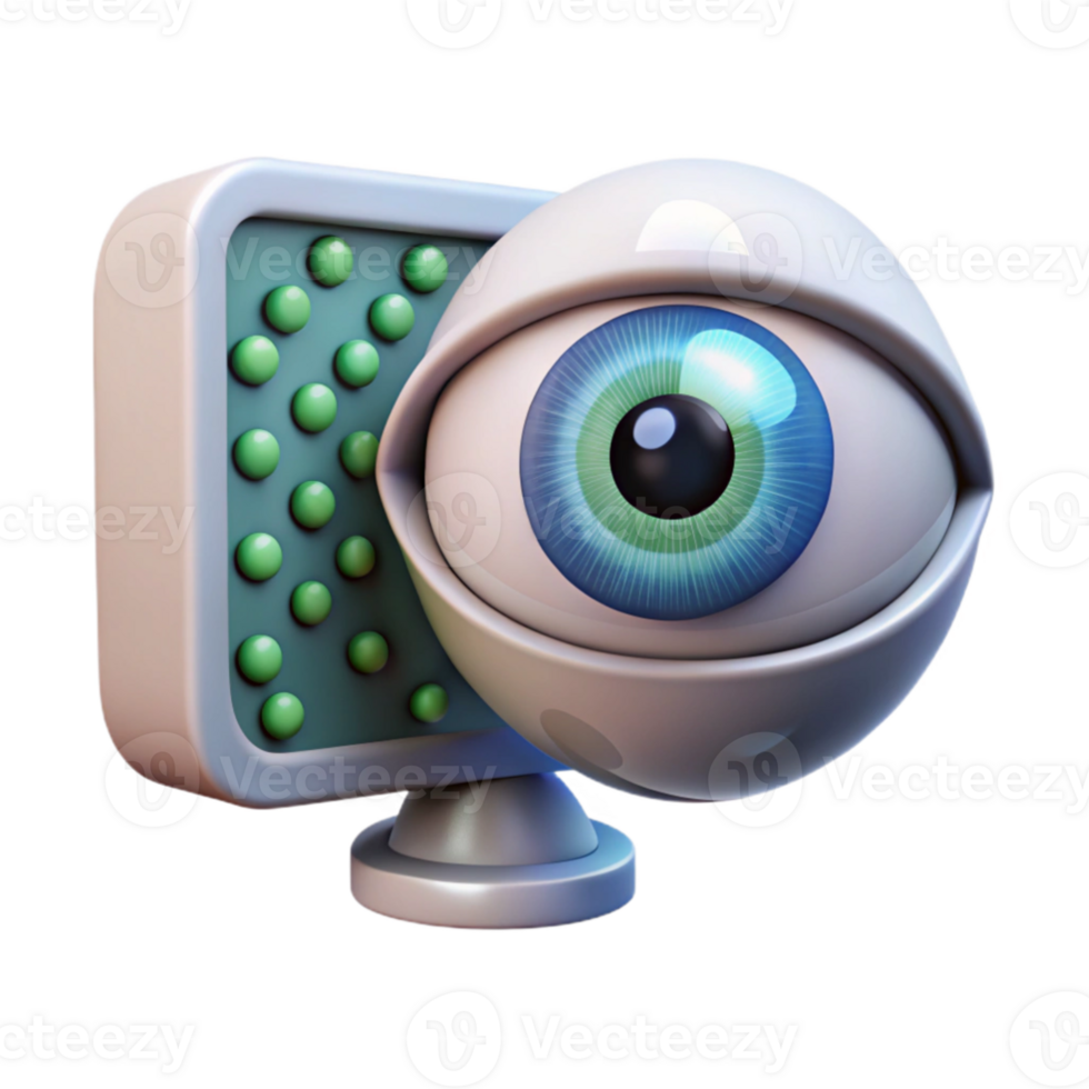 extraordinary creative vibrant classic A surrealist painting of a human eye merging with a computer screen, displaying binary code, cool, desaturated colors, surrealism style high resolution exclusive png