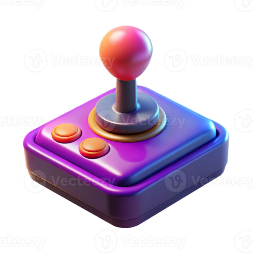 magnificent abstract impressive creative A low-poly render of a retro gaming console with a glowing joystick, vibrant 8-bit color palette, synthwave style 4K exclusive png