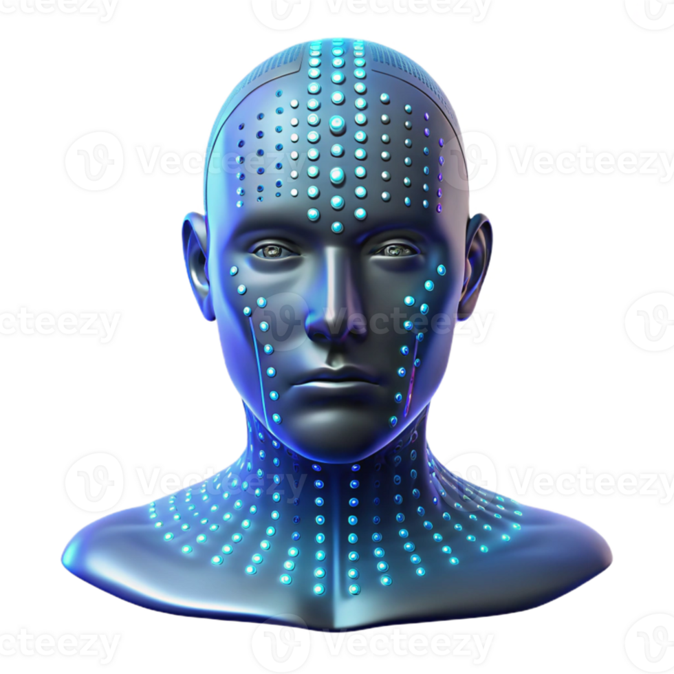 beautiful minimalist serene artistic A transparent human head filled with binary code, glowing from within, digital art style high quality detailed png