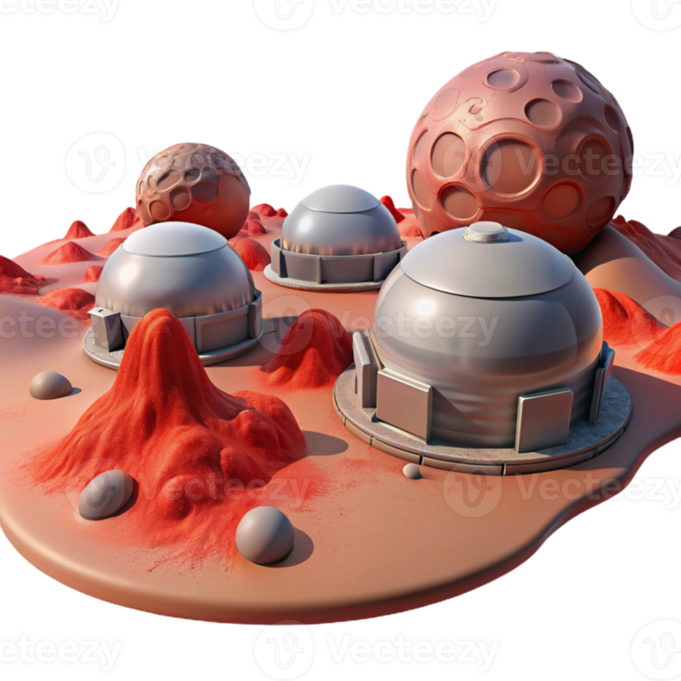 stunning vintage extraordinary abstract A desolate, terraformed Mars colony, red dust swirling in the wind, harsh sunlight and long shadows, photorealistic, professional genuine png