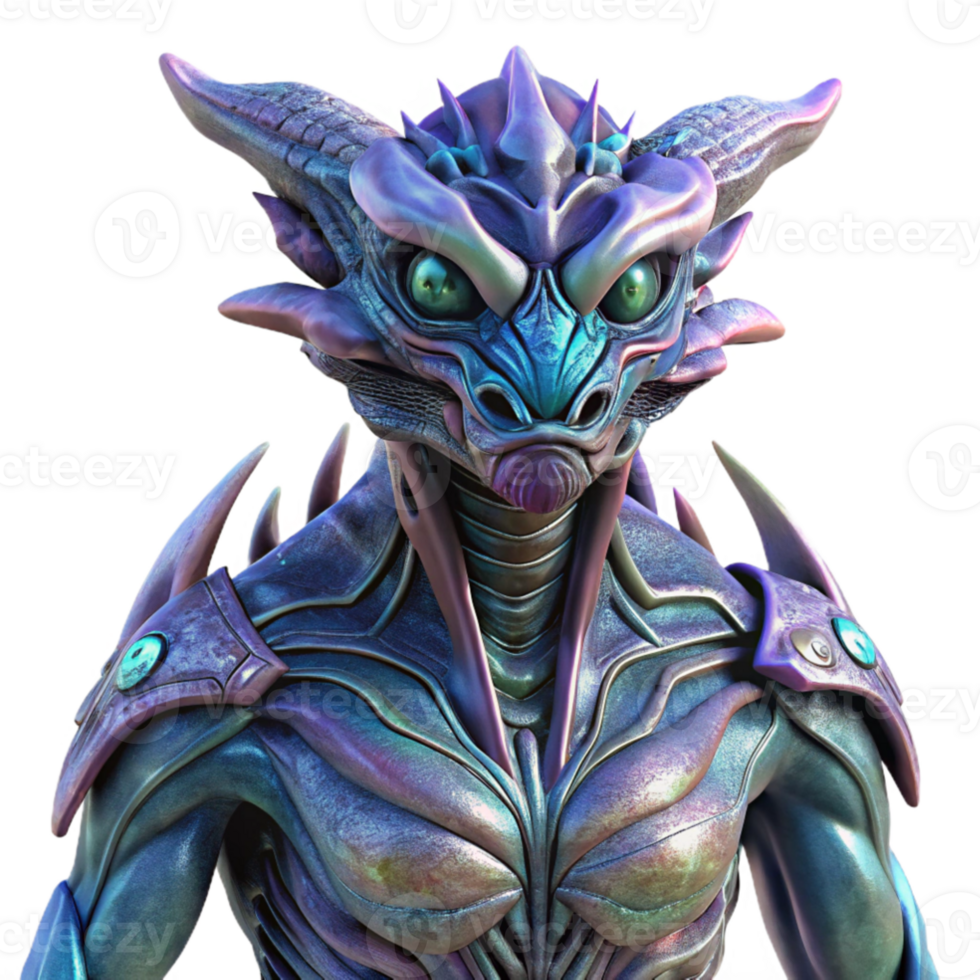 dramatic abstract stunning modern A highly detailed, biomechanical alien creature with iridescent scales, dramatic lighting highlighting its texture, fantasy art style, original exclusive png