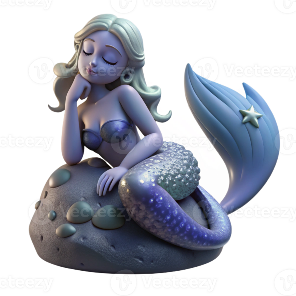 dramatic artistic elegant classic A melancholic mermaid resting on a rock, scales shimmering, moonlight, realistic, artstation genuine exclusive png