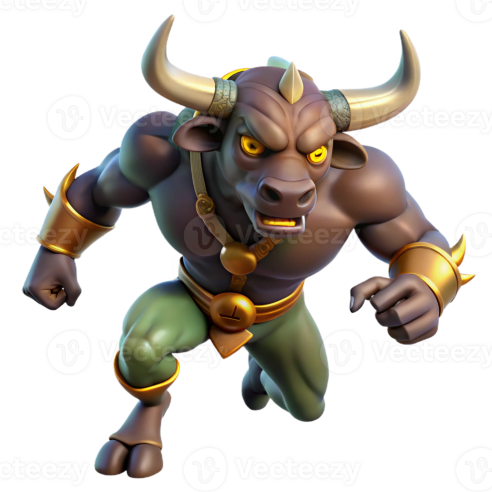 impressive creative wonderful minimalist A fearsome minotaur charging through a ruined temple, dynamic pose, dramatic lighting, dark fantasy premium authentic png