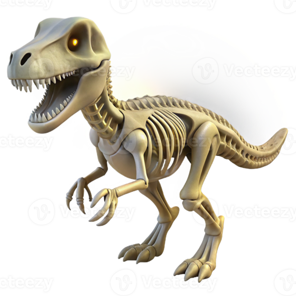extraordinary contemporary wonderful contemporary A highly detailed anatomical illustration of a skeletal dinosaur, lit by a single, overhead spotlight genuine genuine png