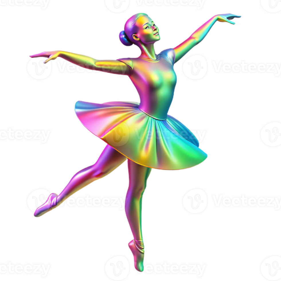 elegant abstract wonderful minimalist A holographic projection of a dancing ballerina in a futuristic cityscape, vibrant, colorful lighting, digital art style original high resolution png