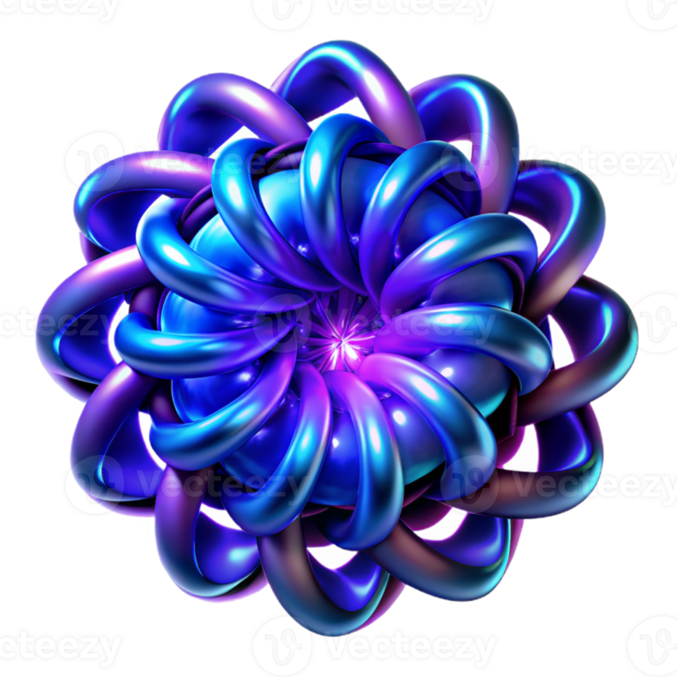 serene minimalist elegant artistic Fractal patterns of electric blue and deep violet, intertwining and glowing with an internal bioluminescence, in a dark, ethereal style premium professional png