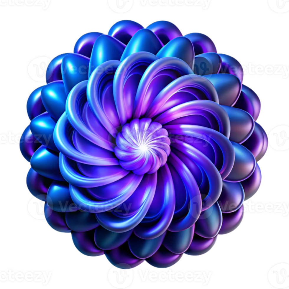 wonderful traditional dramatic abstract Fractal patterns of electric blue and deep violet, intertwining and glowing with an internal bioluminescence, in a dark, ethereal style original high quality png