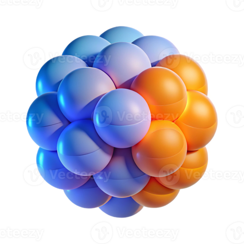 dramatic traditional elegant traditional A field of translucent, overlapping circles, gradually shifting in hue from warm orange to cool blue, illuminated by a soft, diffused light exclusive original png