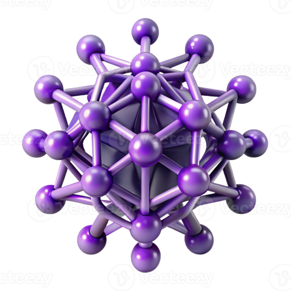 impressive contemporary impressive abstract A complex network of branching, crystalline structures in shades of amethyst purple, with a soft, internal glow, in a bio-art style exclusive premium png