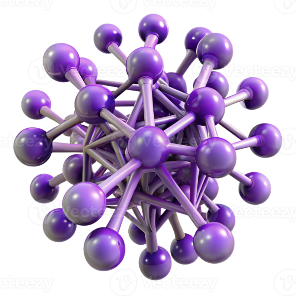 beautiful vintage wonderful modern A complex network of branching, crystalline structures in shades of amethyst purple, with a soft, internal glow, in a bio-art style high resolution premium png