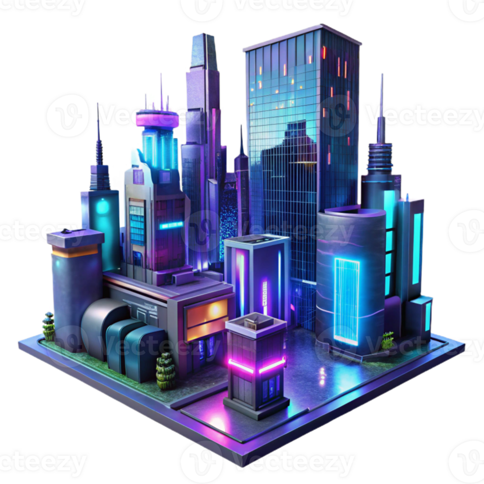stunning classic elegant artistic Cyberpunk cityscape with towering holographic advertisements, neon lights, rain-slicked streets, gritty, cinematic, authentic premium png