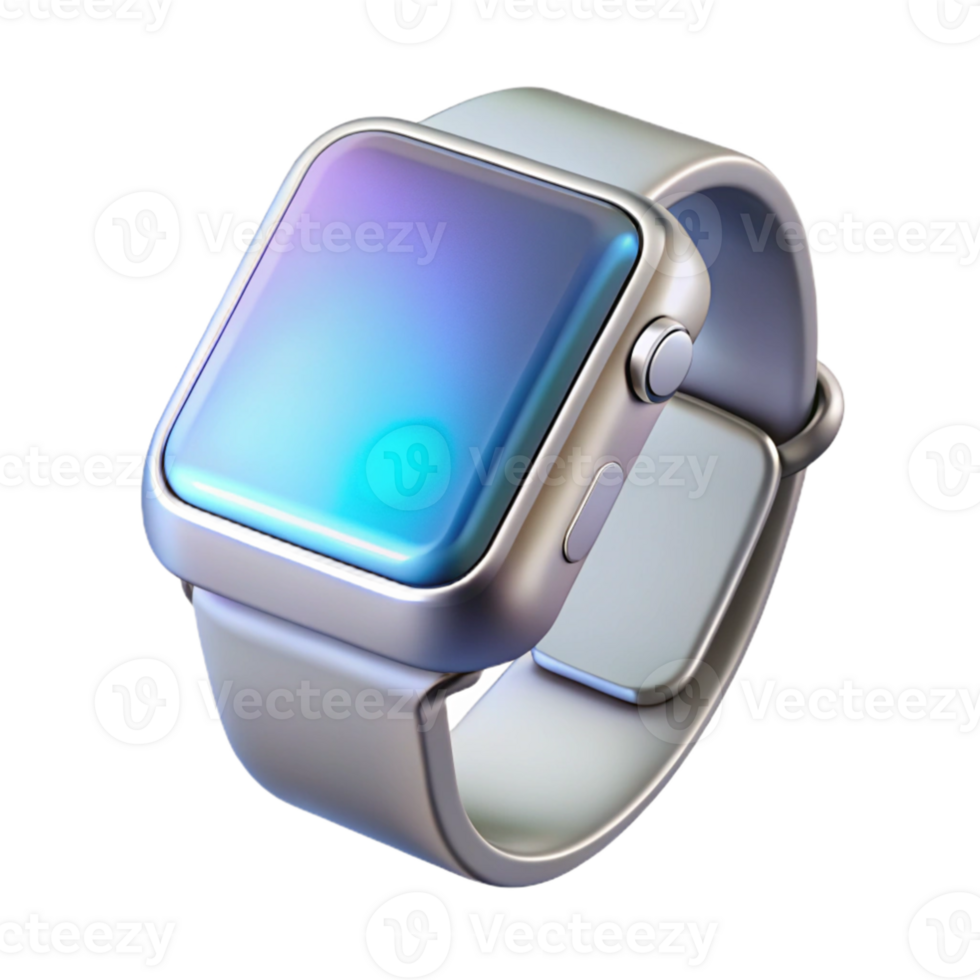 vibrant creative impressive traditional A single, sleek silver smartwatch displaying a complex holographic interface, lit by a single beam of white light, minimalist style high quality 4K png