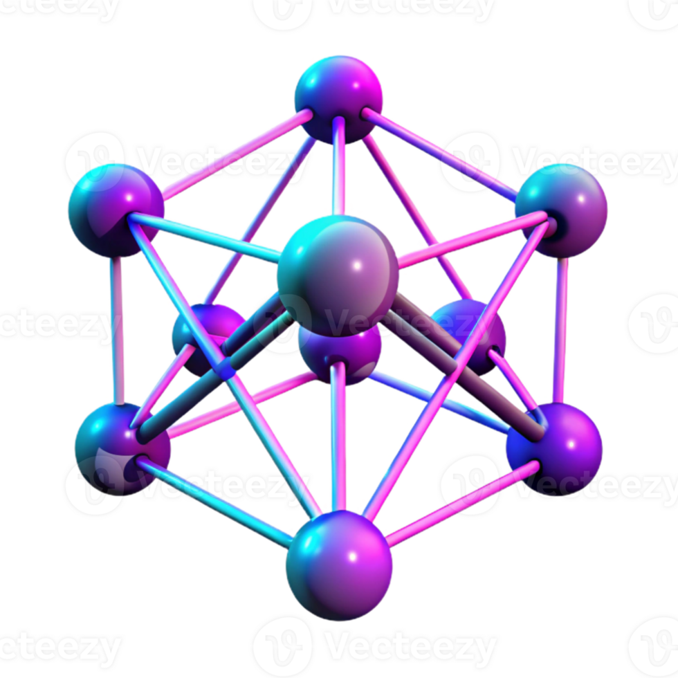 serene minimalist vibrant creative A network of interconnected nodes pulsing with data, represented by vibrant neon lines, dark synthwave style professional premium png