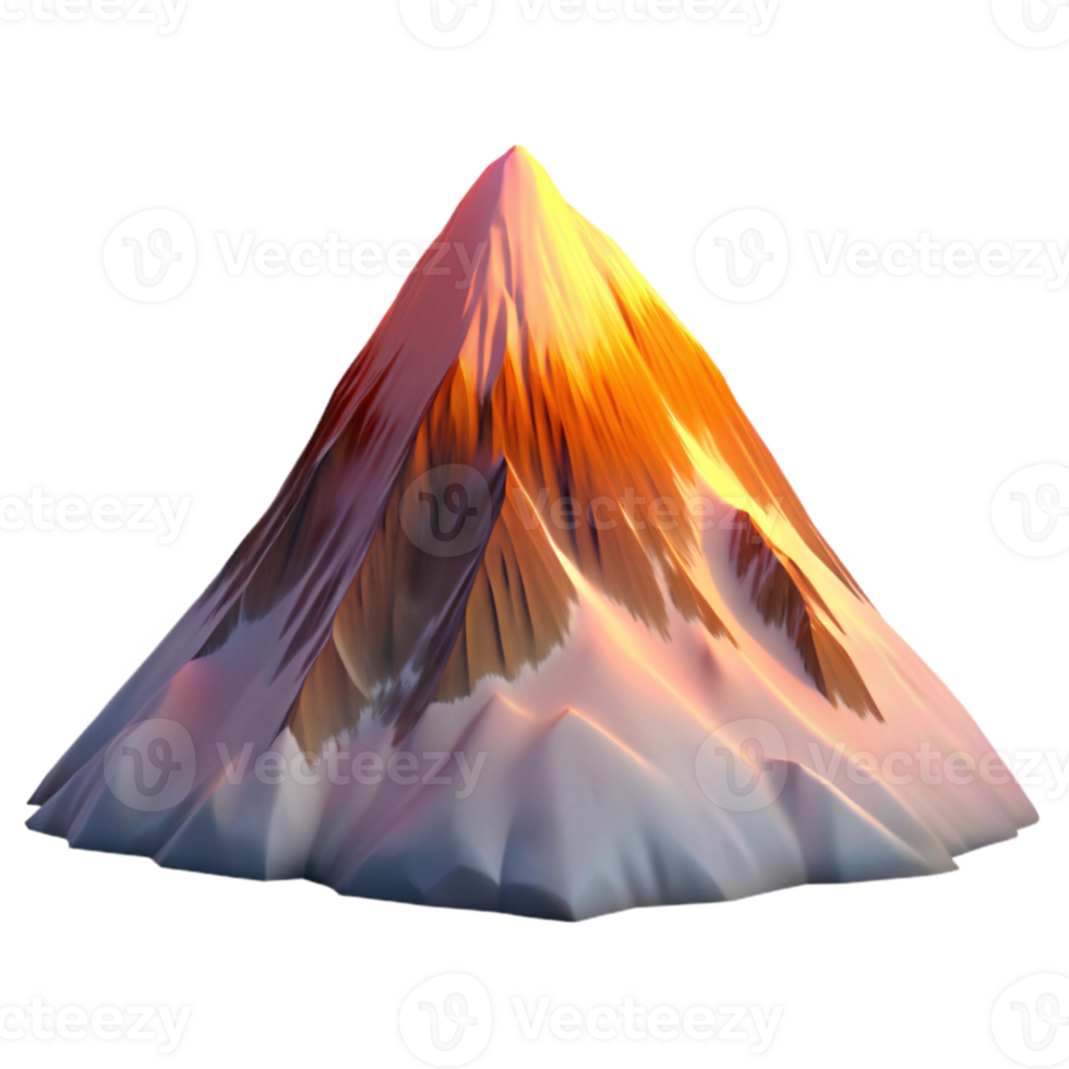 dramatic minimalist stunning traditional A snow-covered mountain peak at dawn, alpine glow, crisp air, photorealistic, wide angle lens genuine premium png