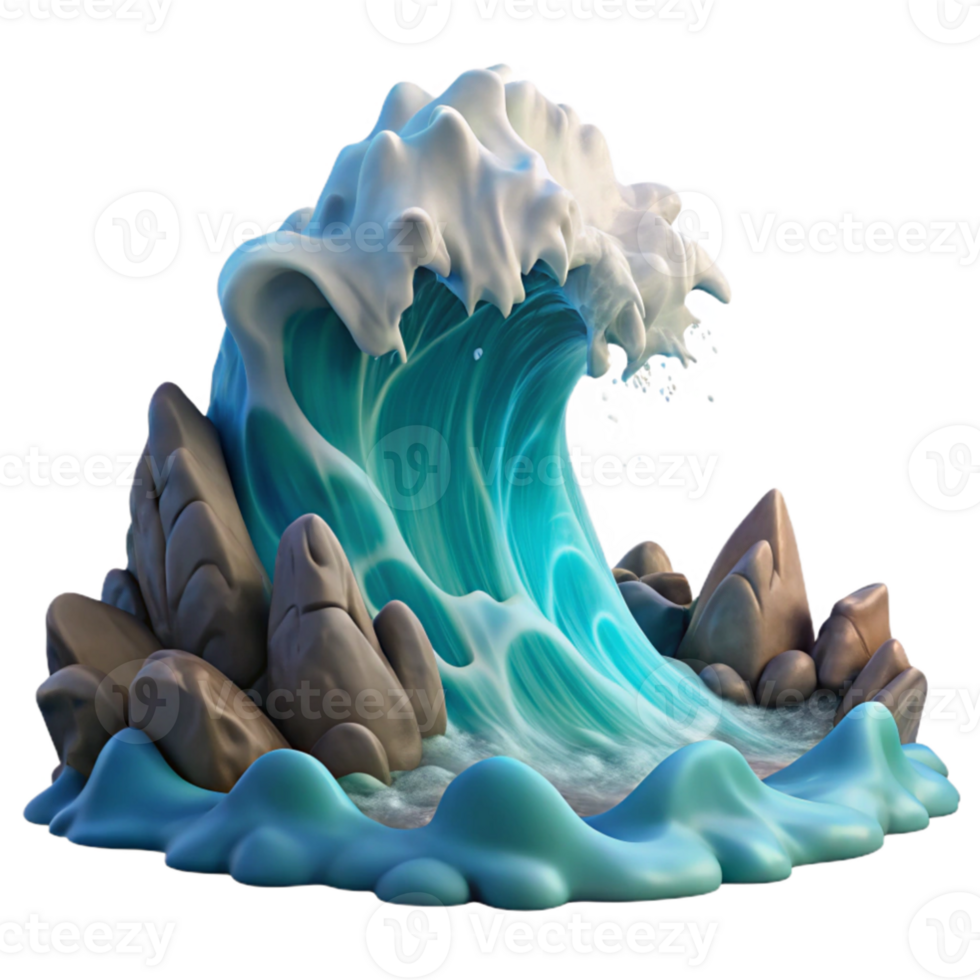 dramatic classic wonderful artistic A giant wave crashing against a rocky shore, dramatic lighting, dynamic splash, realistic ocean scene original exclusive png