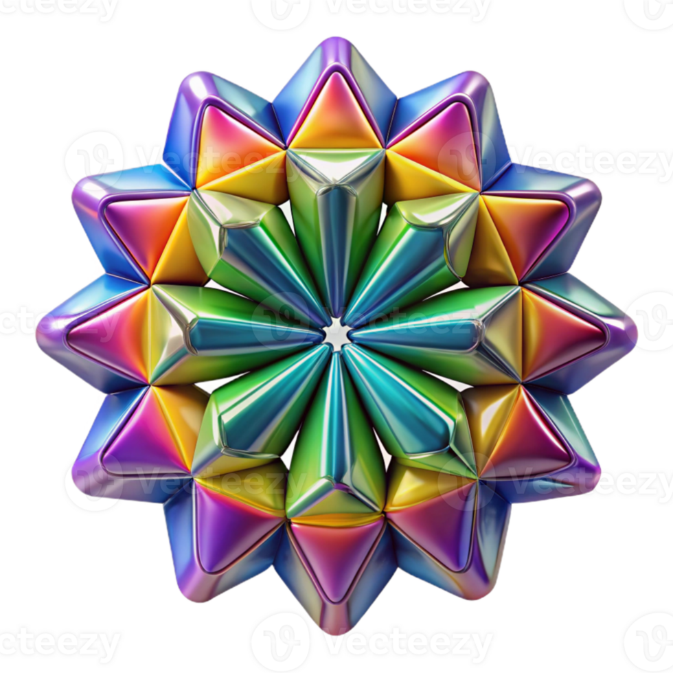 beautiful rustic elegant abstract A kaleidoscopic array of geometric shapes, with a vibrant, rainbow color scheme and a symmetrical, mirrored composition 4K high resolution png
