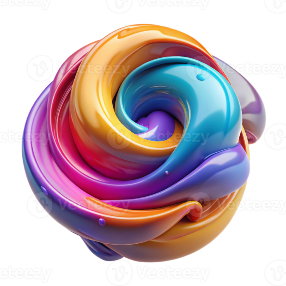 impressive modern extraordinary artistic A swirling mass of colorful, liquid paint, blending and merging, with a glossy, wet look and a dynamic, fluid motion detailed exclusive png