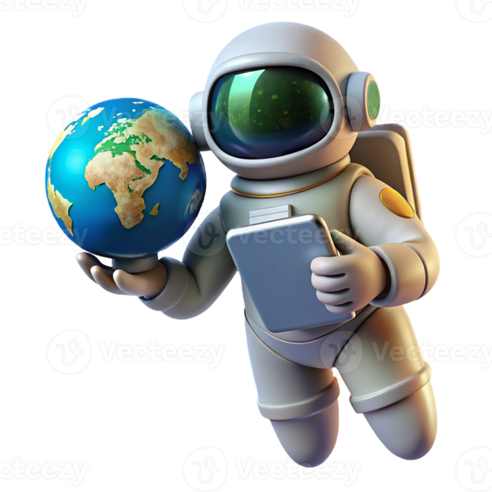 impressive classic vibrant traditional A lone astronaut floating in space, holding a futuristic tablet displaying Earth, dramatic backlighting, photorealistic style high resolution authentic png
