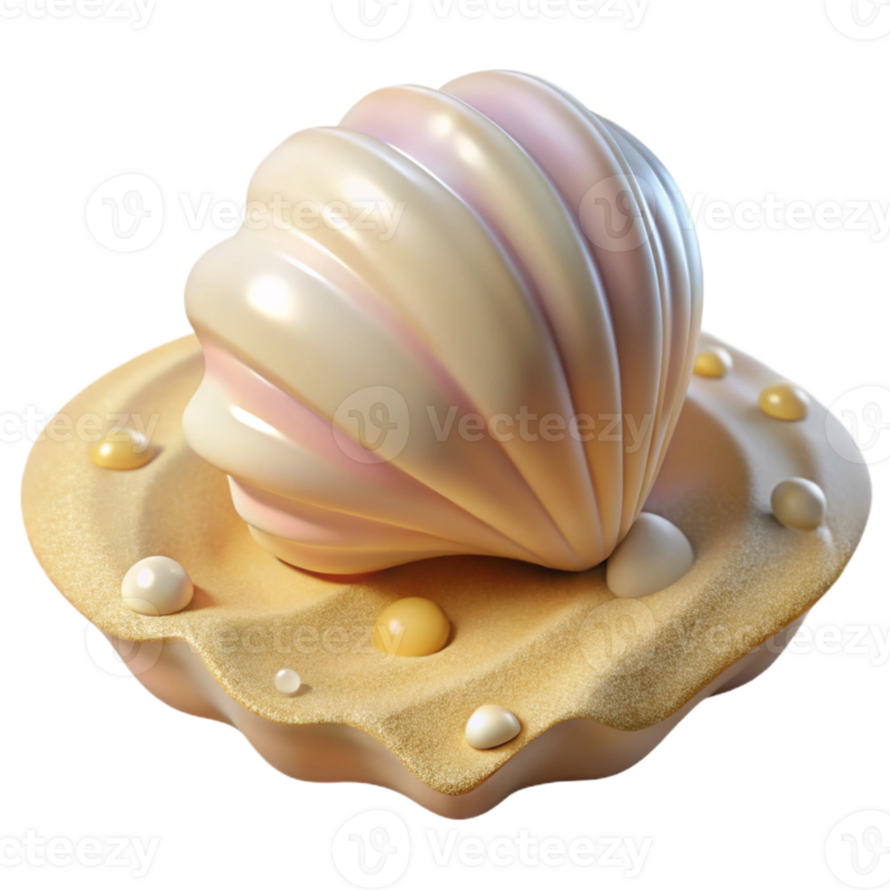extraordinary contemporary vibrant minimalist A single perfect seashell on a beach, wet sand, soft light, realistic, genuine original png