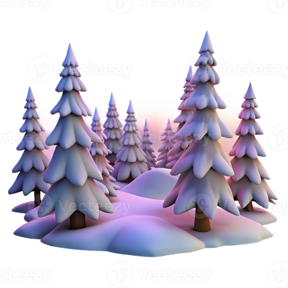 serene rustic serene contemporary A snow-covered pine forest at dawn, with soft, pastel colors and a serene, peaceful atmosphere, in an Impressionist painting style original exclusive png