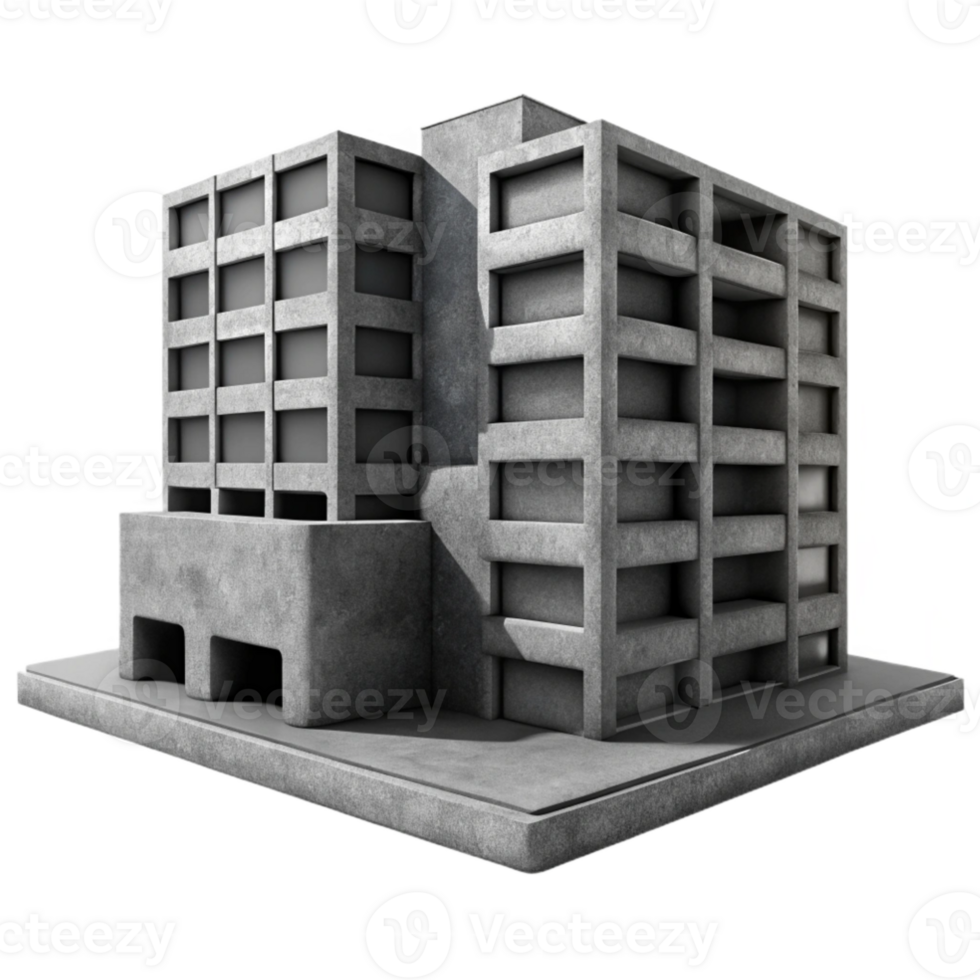 stunning vintage elegant abstract A Brutalist concrete apartment complex, harsh shadows, strong geometric forms, monochrome, gritty, urban exclusive genuine png