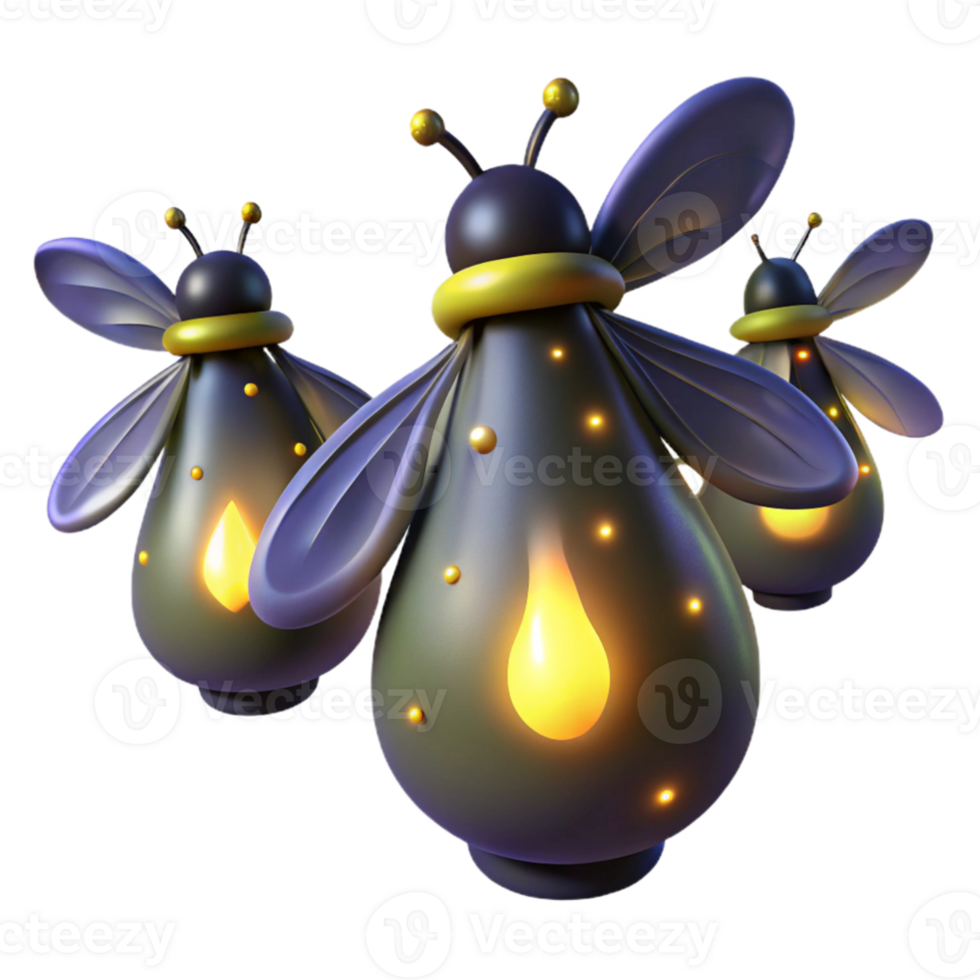 extraordinary modern elegant classic A group of fireflies illuminating a dark forest at night, magical and bioluminescent, fantasy art style, detailed high resolution png