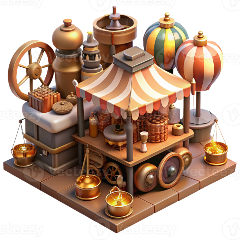beautiful classic dramatic vintage A scene of a bustling steampunk marketplace, filled with vendors and strange inventions, vibrant, energetic atmosphere, warm, natural lighting 4K 4K png
