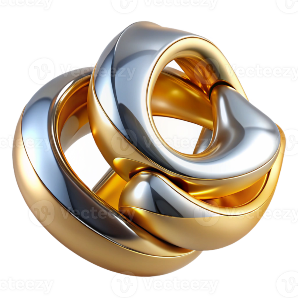 vibrant traditional serene vintage Interlocking, biomorphic shapes in metallic silver and gold, reflecting a warm, golden light, rendered in a sleek, futuristic style authentic authentic png