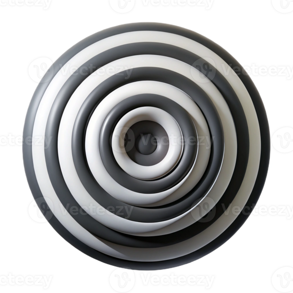 magnificent minimalist elegant creative A series of concentric circles in contrasting shades of black and white, illuminated by a stark, high-contrast light, rendered in a bold, Op Art style high... png