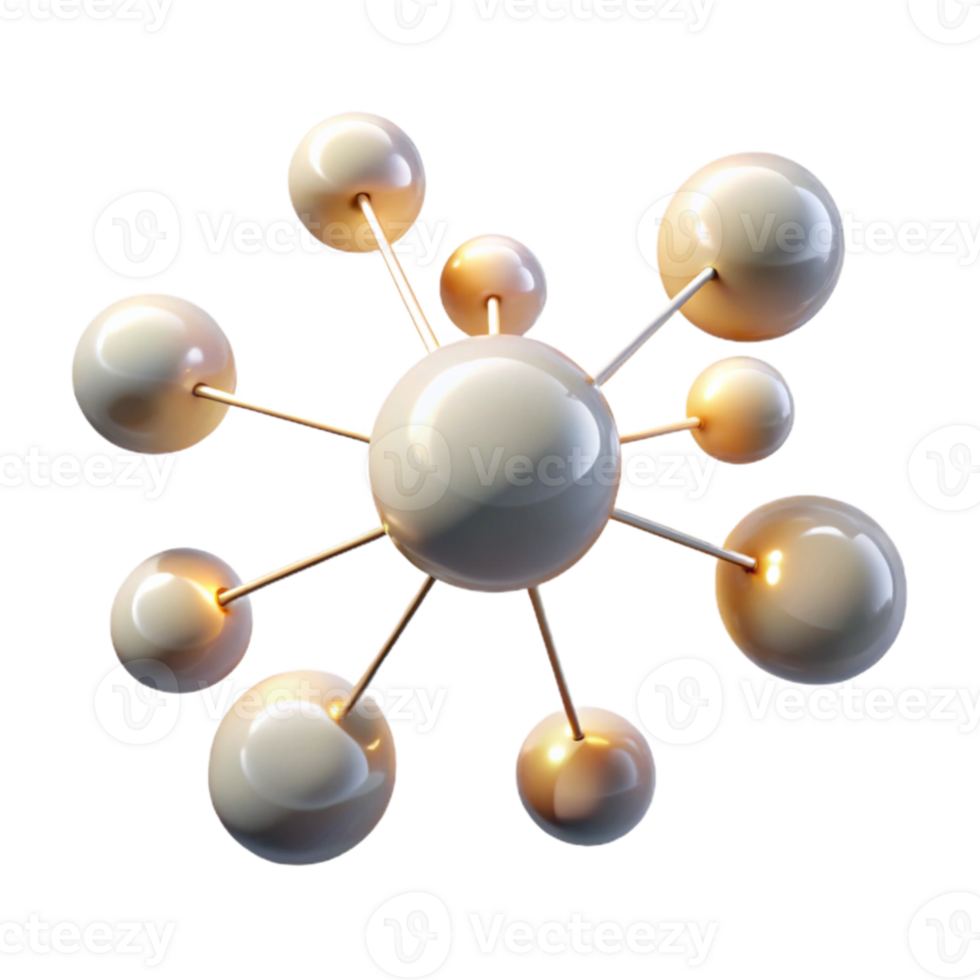 stunning contemporary wonderful artistic A network of interconnected, glowing orbs of varying sizes, drifting in a dark, infinite space, with thin tendrils of light connecting them, illuminated by... png