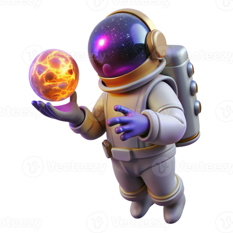dramatic modern magnificent minimalist A lone astronaut, spacesuit reflecting a nebula, floating in the void of space, holding a glowing artifact. Surreal, painterly style authentic high resolution png