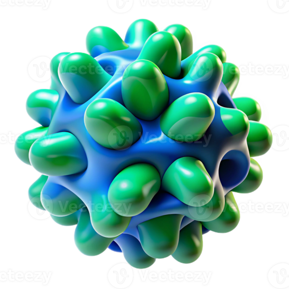 stunning artistic serene creative Biomorphic forms resembling microscopic organisms, rendered in translucent blues and greens, with internal illumination. Abstract expressionism style 4K detailed png