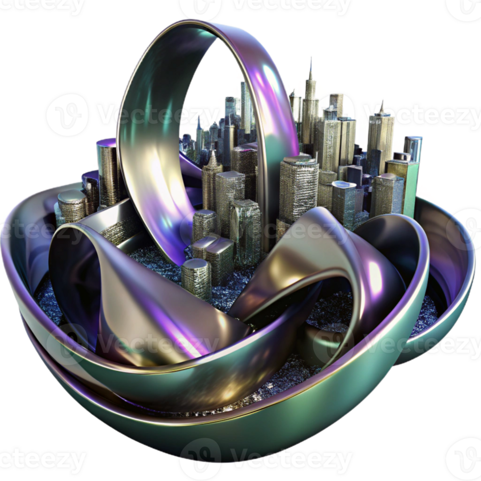 wonderful artistic dramatic vintage Flowing ribbons of liquid mercury, reflecting distorted images of a fragmented cityscape, under a dim, atmospheric light. Dark fantasy style premium professional png