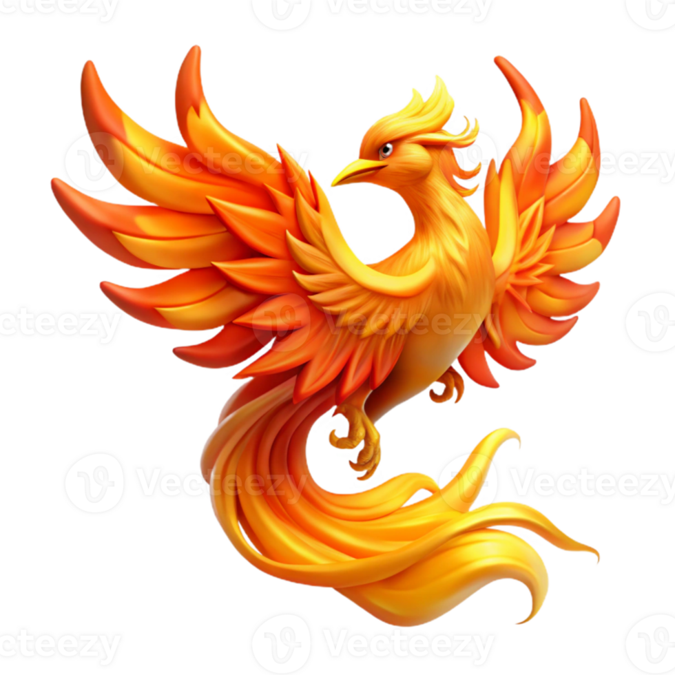 serene minimalist elegant rustic A celestial phoenix rising from flames, rendered in a vibrant, Impressionist style with swirling brushstrokes and bright colors premium 4K png
