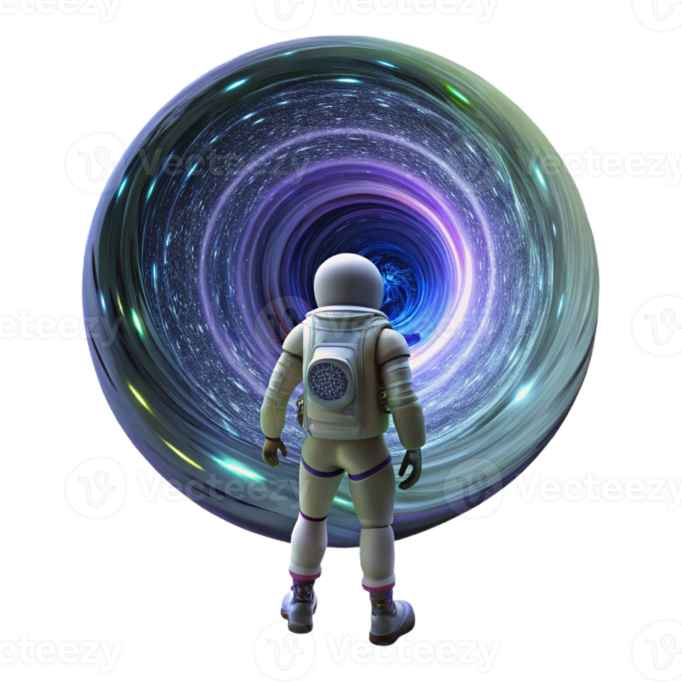 dramatic vintage extraordinary artistic A lone astronaut gazing at a giant, swirling vortex of binary code in space, nebula lighting, cosmic horror style detailed genuine png