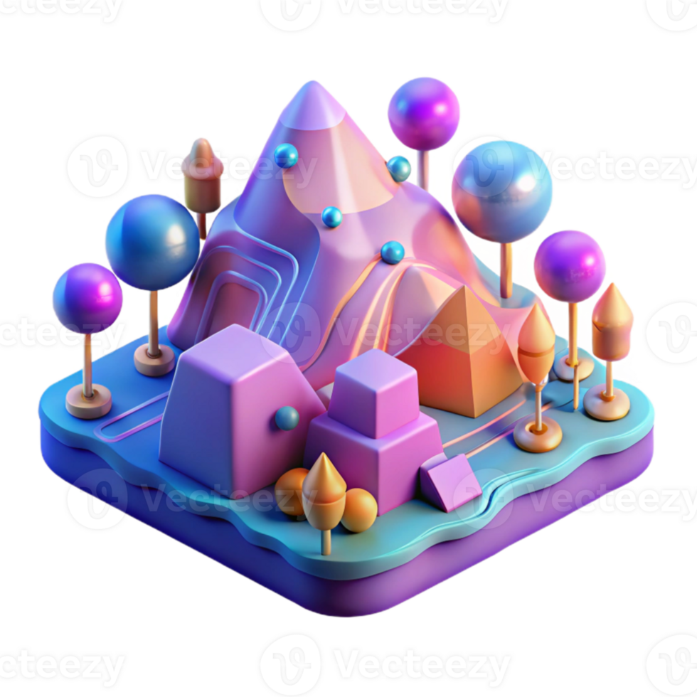 wonderful abstract wonderful vintage An landscape of silicon valleys and data streams, vibrant, surreal colors, digital art style, soft lighting high quality professional png