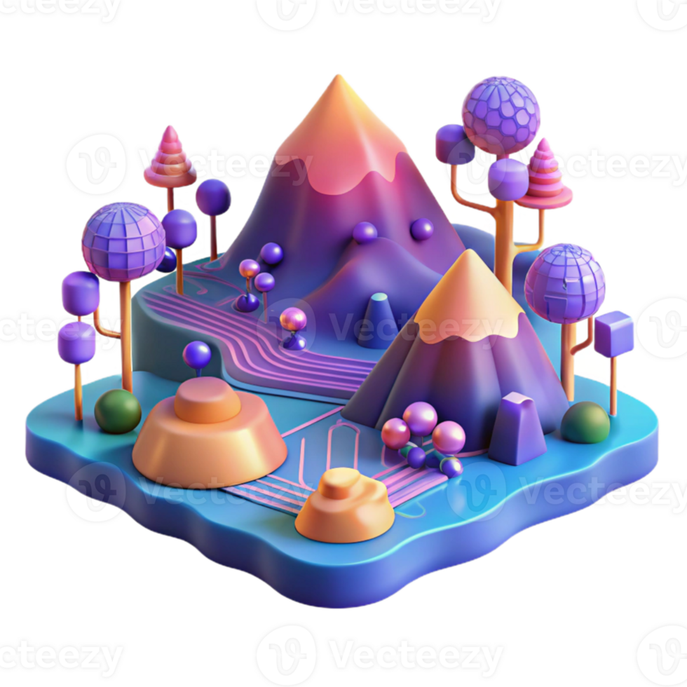 stunning traditional extraordinary abstract An landscape of silicon valleys and data streams, vibrant, surreal colors, digital art style, soft lighting detailed authentic png
