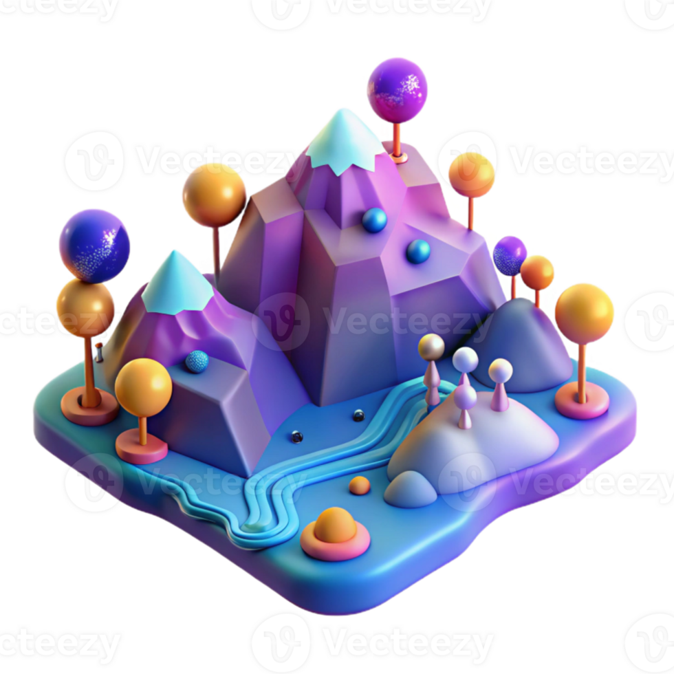 beautiful contemporary serene creative An landscape of silicon valleys and data streams, vibrant, surreal colors, digital art style, soft lighting professional genuine png