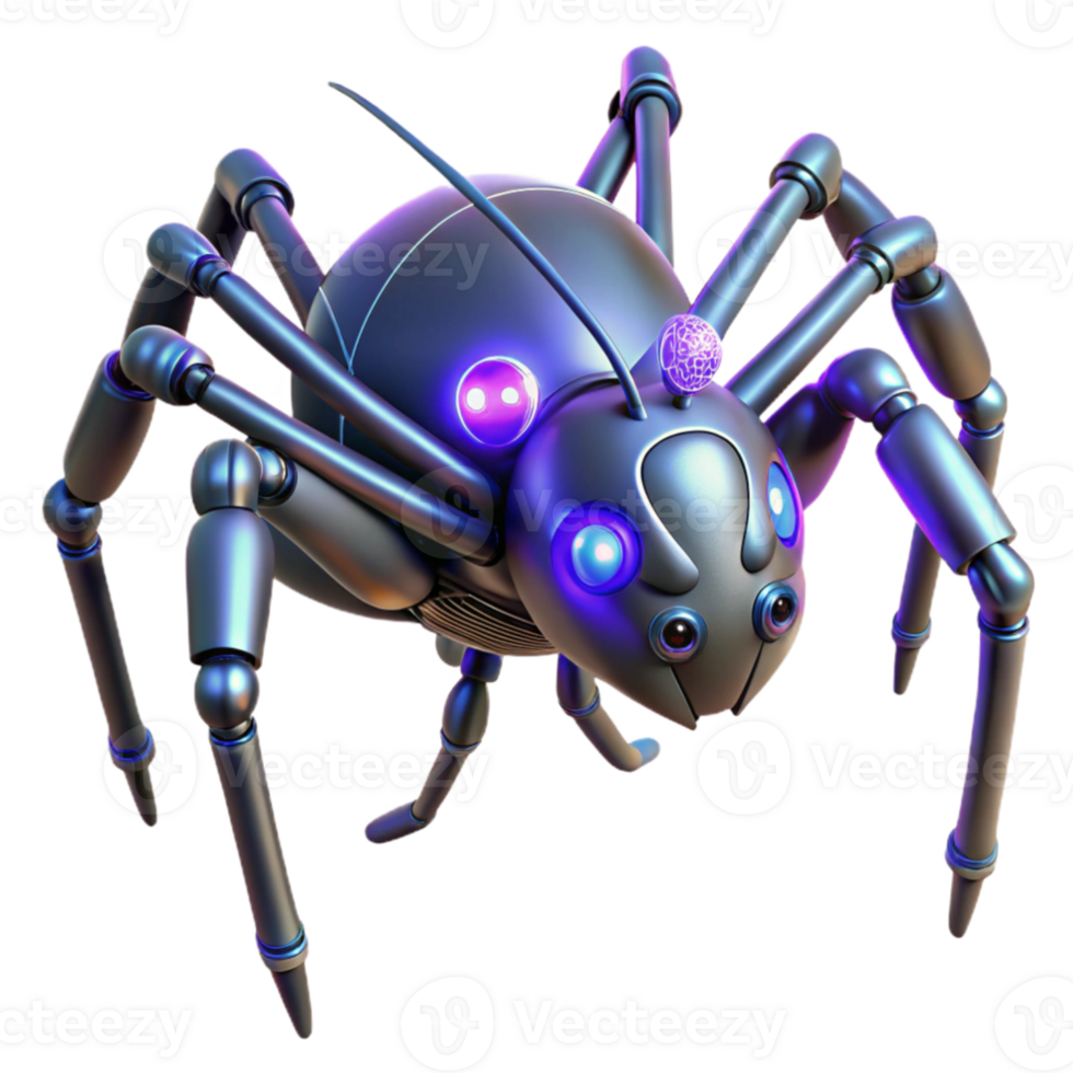 elegant classic elegant abstract A giant robotic spider weaving a web of fiber optic cables, soft, ambient lighting, cyberpunk style original high resolution png