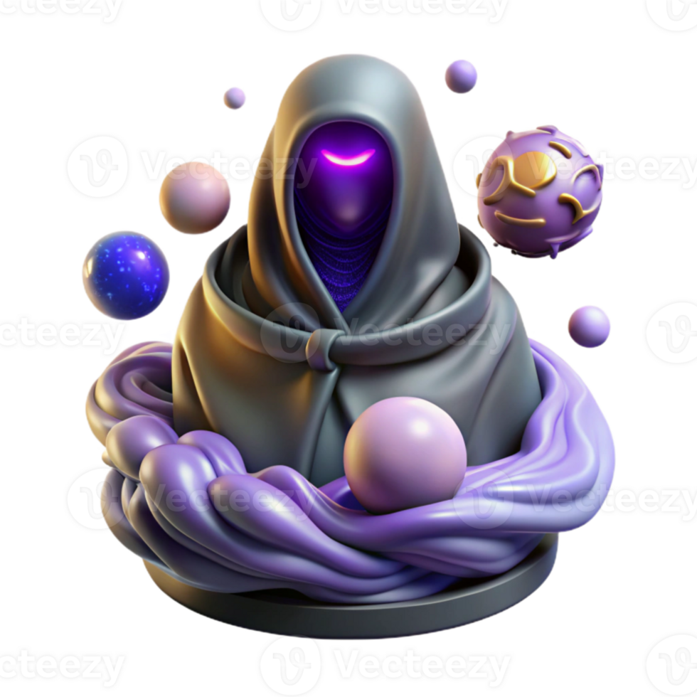 extraordinary classic vibrant contemporary A mysterious, veiled oracle surrounded by swirling nebulae and celestial bodies, cosmic lighting, surrealist style premium detailed png